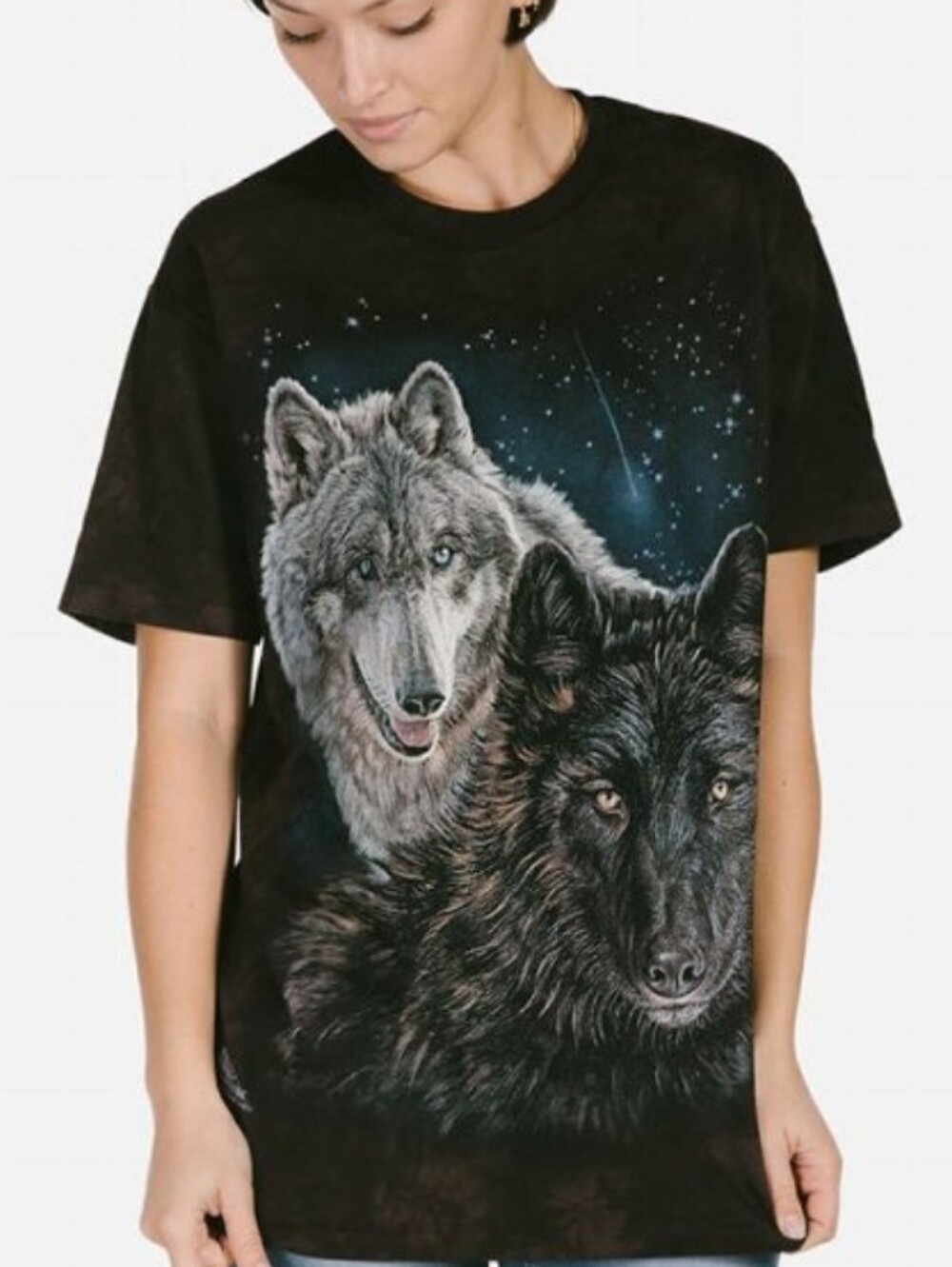 The Mountain Star Wolves Graphic Short Sleeve Tee - 100% Cotton NWOT